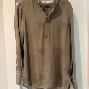 Polo by Ralph Lauren Women’s Brown Houndstooth Blouse
